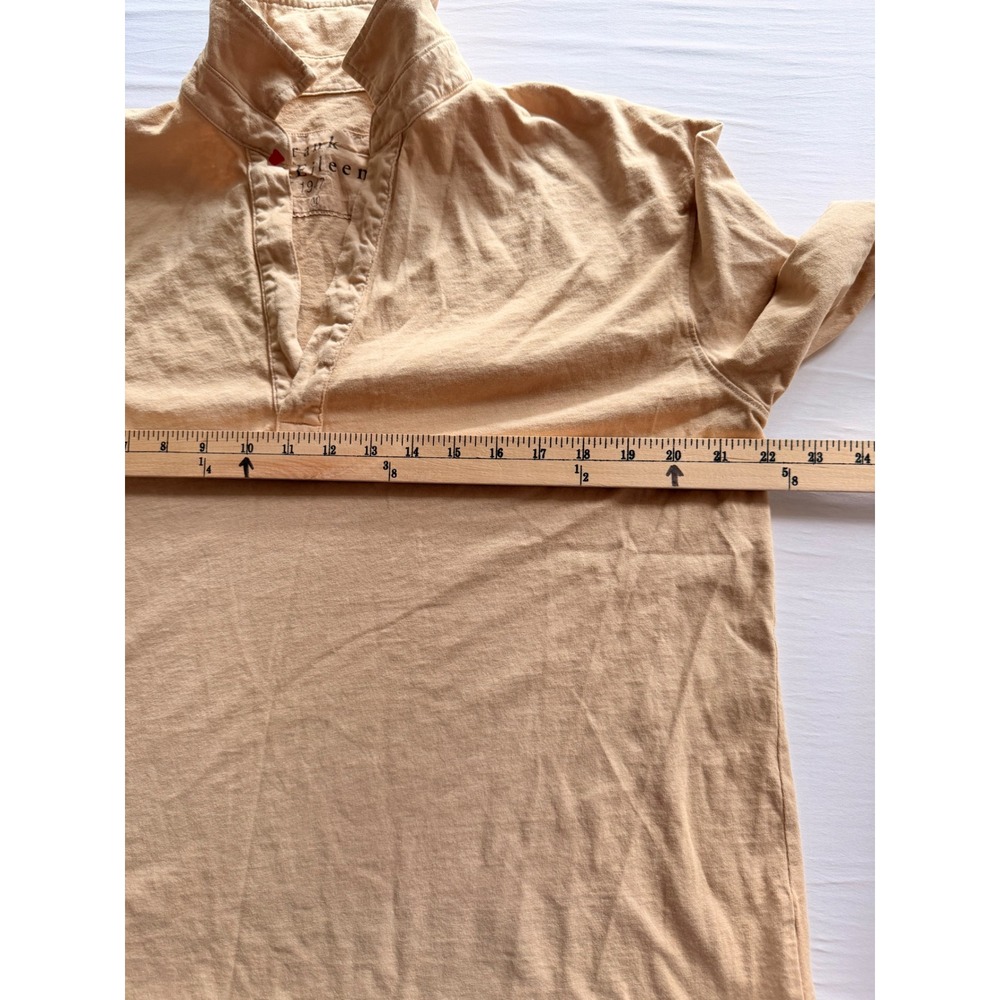 FRANK & EILEEN Tan Patrick Popover‎ Minimalist Coastal Pullover Shirt MED $178 - Picture 5 of 11